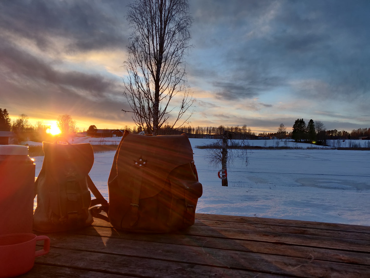 "Asymetric" Leder Rucksack